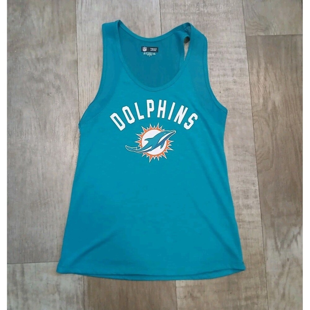 NFL Miami Dolphins Team Apparel Tank Top Teal Mesh Top Women’s Size Medium M